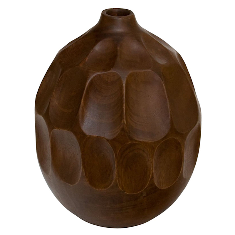 Ваза деревянная Brown Vase of Thailand 1 Коричневый в Липецке | Loft Concept 
