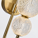 Бра цвета латунь с 6-ю рифлеными плафонами шаровидной формы Alora варинант исполнения - 3 | Loft Concept в Липецке