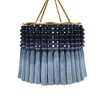 Люстра синяя плетеная с кисточками Boho Tassel Chandelier варинант исполнения - 1 | Loft Concept в Липецке