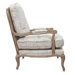 Кресло со спинкой из ротанга Ellie Rattan Armchair beige print flax варинант исполнения - 1 | Loft Concept в Липецке