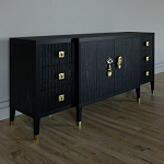 Большой Комод-буфет Elsa Dreams Black с ящиками варинант исполнения - 4 | Loft Concept в Липецке