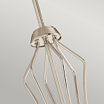 Люстра цвета никель с 6-ю рифлеными стеклянными плафонами и изогнутым каркасом Kichler варинант исполнения - 5 | Loft Concept в Липецке