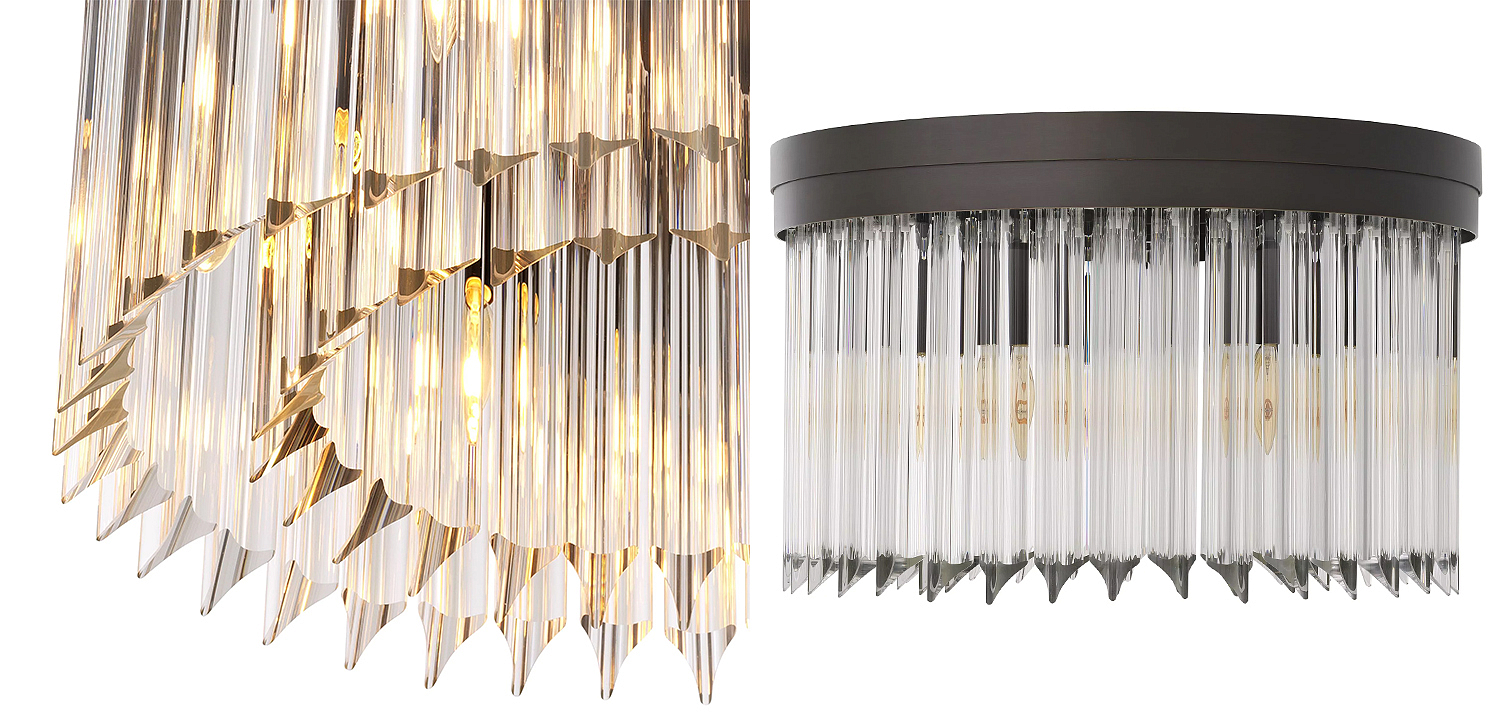 Потолочный светильник Eichholtz Ceiling Lamp Evina Bronze Потолочный светильник Eichholtz Ceiling Lamp Evina Bronze - Loft-Concept в Липецке