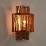 Бра с плетенным из джута плафоном Jutti H30 см варинант исполнения - 2 | Loft Concept в Липецке