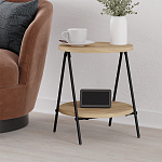 Стол приставной с 2-мя круглыми столешницами из дерева ESSEL OAK варинант исполнения - 7 | Loft Concept в Липецке