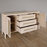 Буфет Primo с тремя ящиками и двумя фасадами Светлый дуб варинант исполнения - 3 | Loft Concept в Липецке