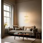 Подвесной вязаный белый светильник «Моника» варинант исполнения - 3 | Loft Concept в Липецке