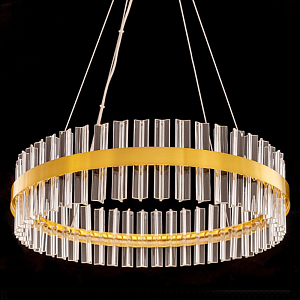 Круглая Люстра Кольцо Хрусталь диаметр 60 см RING Saturno Not Baroncelli Brass