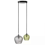 Подвесной светильник каскадный с 2-мя рельефными плафонами Cascade with Relief Lampshades варинант исполнения - 1 | Loft Concept в Липецке