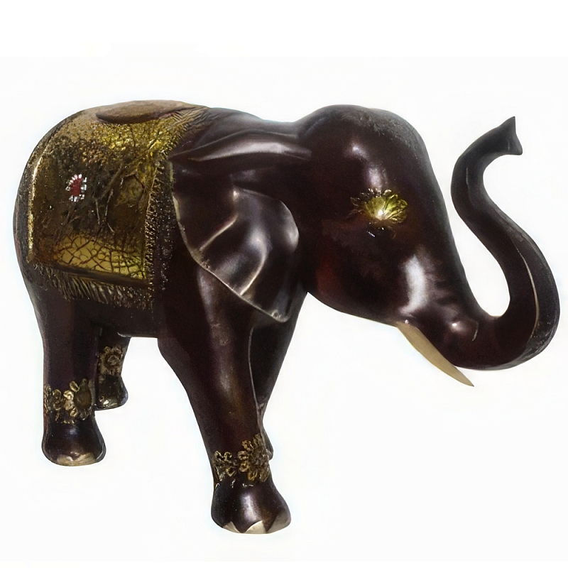 Статуэтка в виде слона Golden Elephant Коричневый Золотой Статуэтка в виде слона Golden Elephant Коричневый Золотой в Липецке | Loft Concept