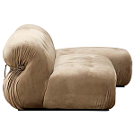 Дизайнерский угловой диван с велюровой светло-коричневой обивкой Fosse Sofa варинант исполнения - 5 | Loft Concept в Липецке