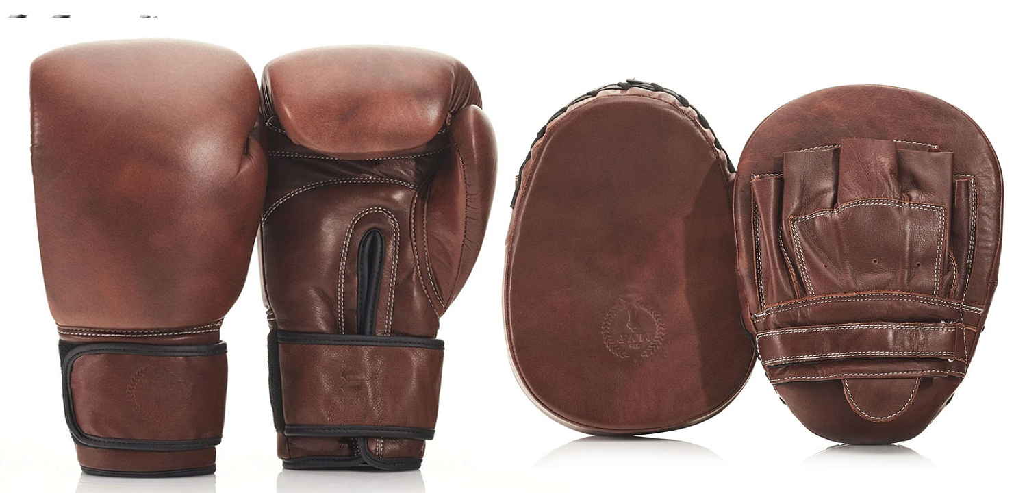 Винтажный набор перчаток для бокса и фитнеса LEATHER BOXING GLOVE СЕТ из 2-х Винтажный набор перчаток для бокса и фитнеса LEATHER BOXING GLOVE СЕТ из 2-х - Loft-Concept в Липецке