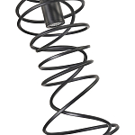 Подвесной светильник светодиодный из металла со спиральным декоративным элементом черный Metal Spiral варинант исполнения - 5 | Loft Concept в Липецке