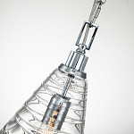 Подвесной светильник с прозрачным рельефным стеклянным плафоном в форме конуса Feiss варинант исполнения - 5 | Loft Concept в Липецке