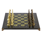 Шахматы Ренессанс из бронзы с доской из натурального камня Змеевик Decorative Thematic Chess варинант исполнения - 1 | Loft Concept в Липецке
