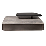 Столик журнальный квадратный  с полкой Sculptural Marble Accent с мрамором  варинант исполнения - 1 | Loft Concept в Липецке