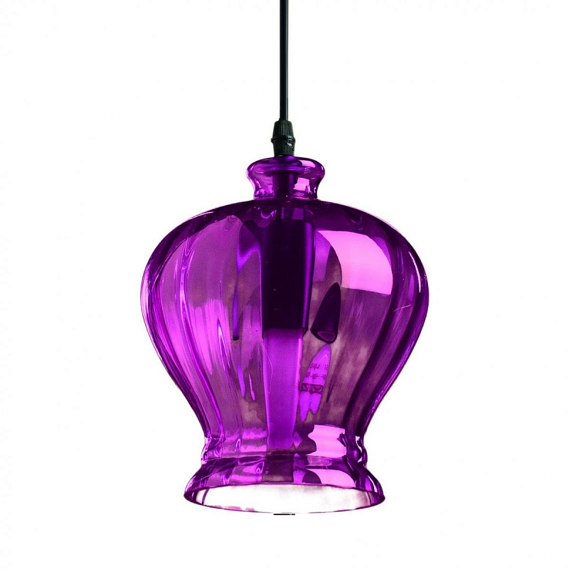 Подвесной светильник Geometry Glass Purpur Bell Pendant Сиреневый Подвесной светильник Geometry Glass Purpur Bell Pendant Сиреневый в Липецке | Loft Concept