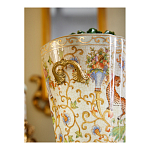 Кашпо с растительным и животным орнаментом на бронзовых ножках Turquoise Blooming Garden варинант исполнения - 7 | Loft Concept в Липецке