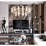 Люстра двухъярусная круглая с текстурными цилиндрическими плафонами Glimpse варинант исполнения - 10 | Loft Concept в Липецке