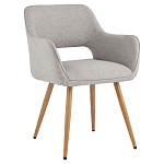 Стул в рогожке серого цвета NEASAN STOOL варинант исполнения - 1 | Loft Concept в Липецке