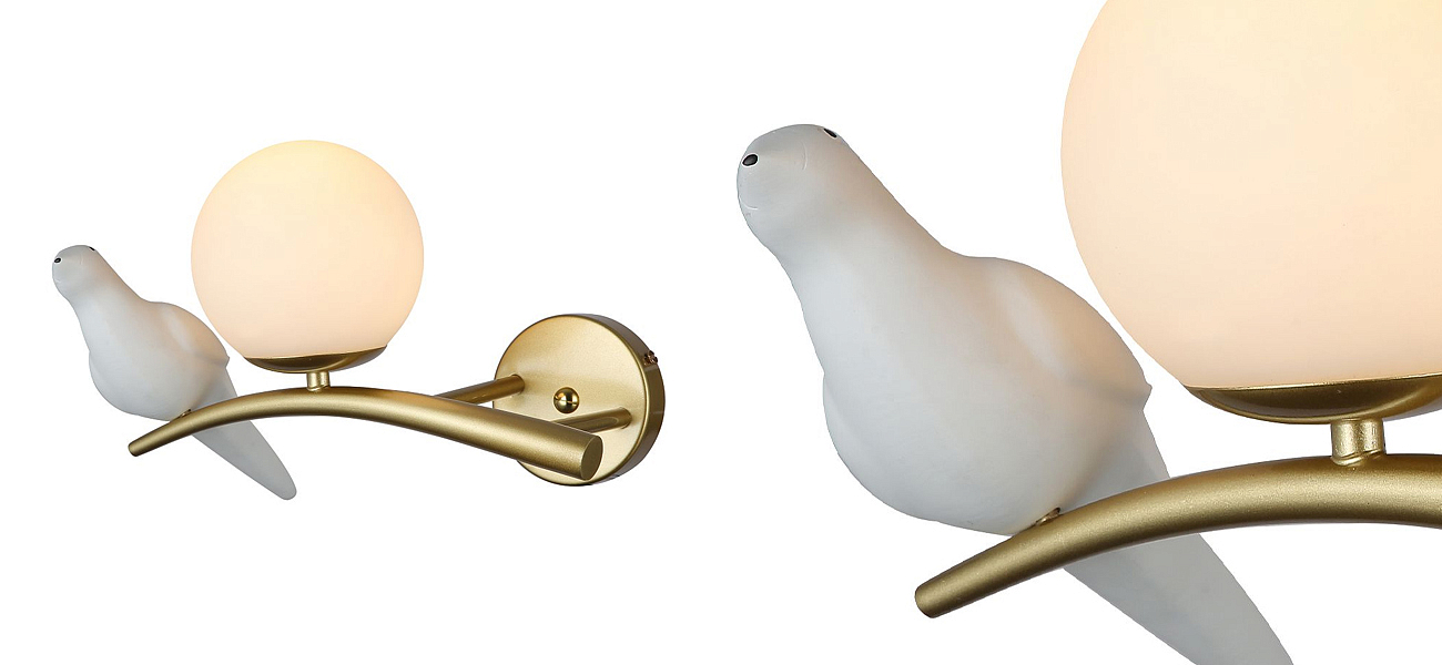 Бра с белой птицей Provence Bird Бра с белой птицей Provence Bird - Loft-Concept в Липецке