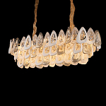 Люстра овальная с многослойными белыми и прозрачными подвесками Character Chandelier варинант исполнения - 5 | Loft Concept в Липецке