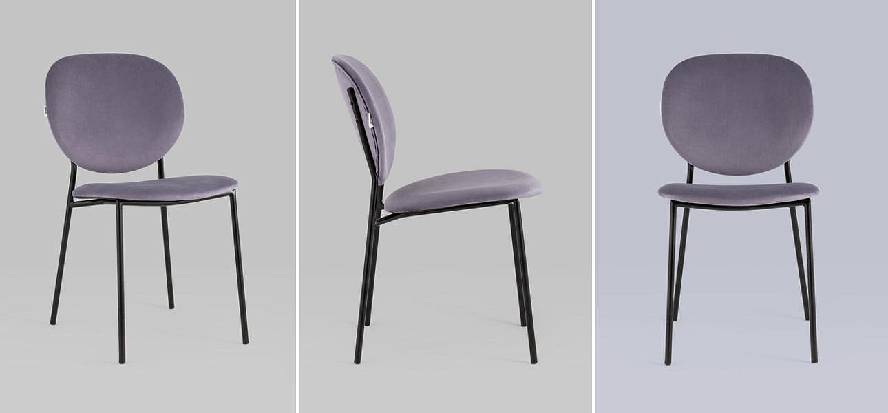 Стул Stanley Chair Пыльно-Сиреневый Велюр Стул Stanley Chair Пыльно-Сиреневый Велюр - Loft-Concept в Липецке