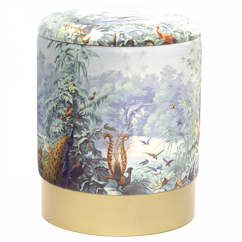 Пуф PUF Jungle Print с крышкой Adrian Мульти Пуф PUF Jungle Print с крышкой Adrian Мульти в Липецке | Loft Concept