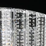 Люстра круглая на цепи цвета хром с прозрачными рельефными хрустальными пластинами Textured Glass Chandelier варинант исполнения - 8 | Loft Concept в Липецке