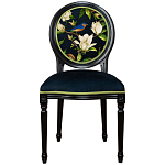 Стул чёрный из натурального бука с изображением птица в саду Blooming Magnolias варинант исполнения - 1 | Loft Concept в Липецке
