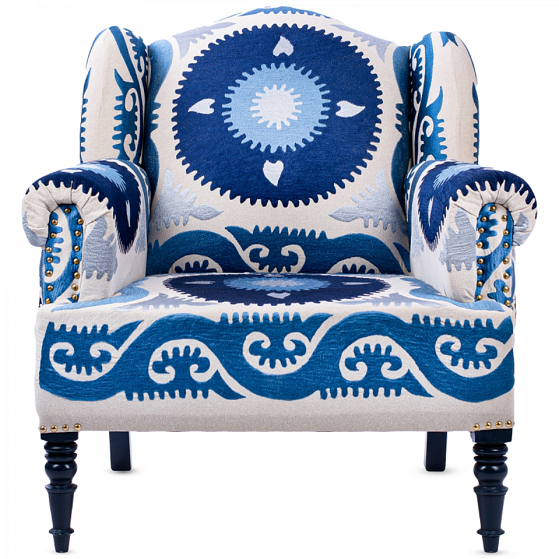 Кресло Accent Chairs Indigo Sun Темно-синий Кресло Accent Chairs Indigo Sun Темно-синий в Липецке | Loft Concept