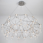 Люстра с каркасом из тонких металлических нитей и хрустальными подвесками Crystal Metal Threads Chandelier 100 варинант исполнения - 4 | Loft Concept в Липецке