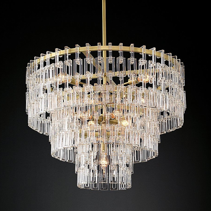 Люстра Marignan Round Chandelier 60 Прозрачное Стекло Золотой Люстра Marignan Round Chandelier 60 Прозрачное Стекло Золотой в Липецке | Loft Concept