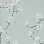 Обои ручная роспись Magnolia Canopy Original Colourway on Adam Grey dyed silk варинант исполнения - 1 | Loft Concept в Липецке