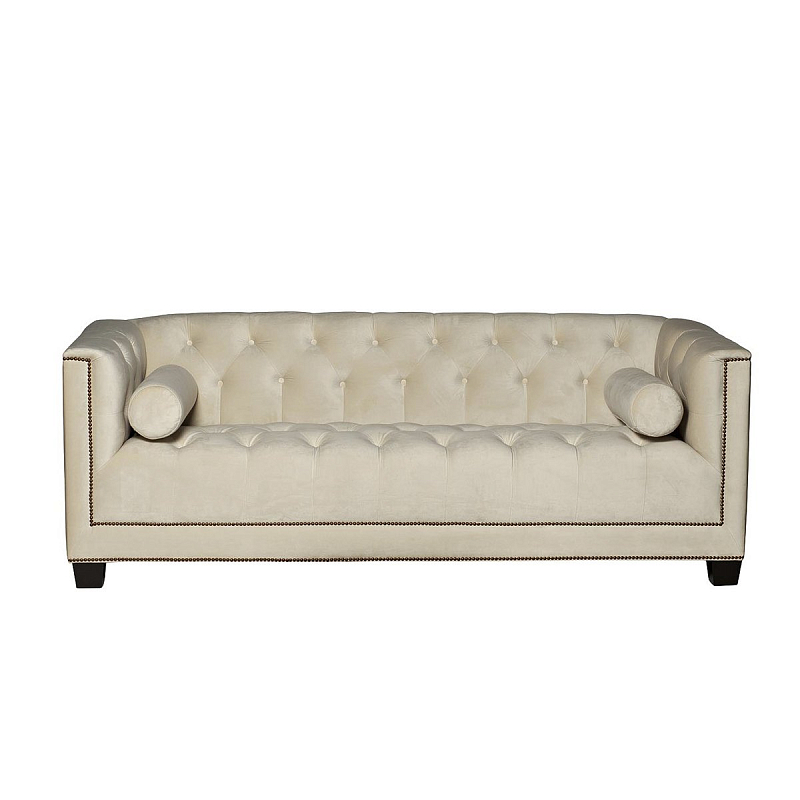 Диван Modern Velvet Tuxedo Sofa ivory ( слоновая кость ) Диван Modern Velvet Tuxedo Sofa ivory ( слоновая кость ) в Липецке | Loft Concept