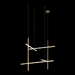 Люстра с 6-ю  пересекающимися цилиндрическими плафонами на тонких тросах Trumpet tube варинант исполнения - 7 | Loft Concept в Липецке