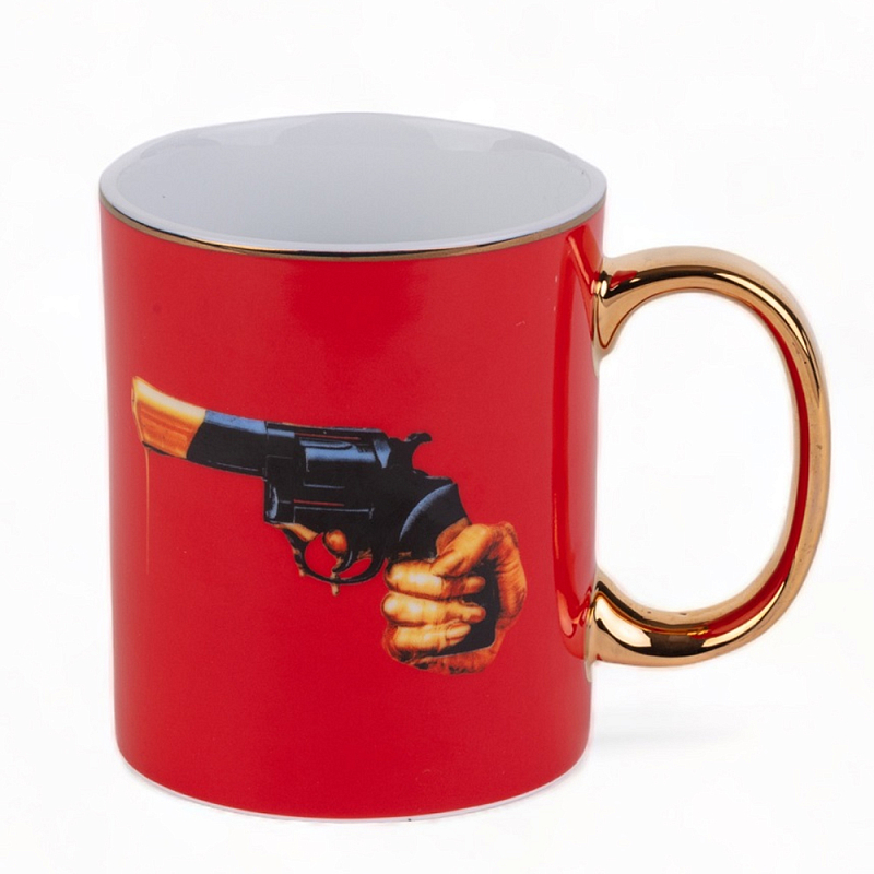 Кружка Seletti Revolver Красный Золотой Черный Кружка Seletti Revolver Красный Золотой Черный в Липецке | Loft Concept
