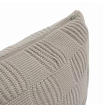 Подушка из хлопка рельефной вязки серого цвета Eden Line варинант исполнения - 2 | Loft Concept в Липецке
