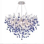 Люстра с синими стеклянными подвесками в форме капель FAIRYTREE Light варинант исполнения - 5 | Loft Concept в Липецке
