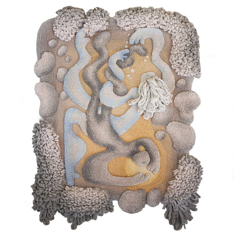 Тканый вручную монументальный настенный гобелен Soft Inception Коричневый Бежевый в Липецке | Loft Concept 