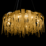 Люстра круглая подвесная с металлическими дугами и длинными цепочками 80 см Atlantis Chain варинант исполнения - 16 | Loft Concept в Липецке