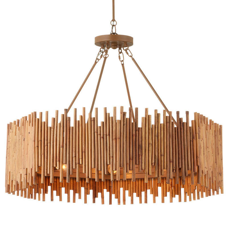 Люстра с абажуром из ротанга Wicker Furniture Бежевый в Липецке | Loft Concept 