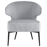 Современное мягкое кресло на металлических ножках Rakush Grey варинант исполнения - 2 | Loft Concept в Липецке