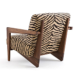 Кресло с обивкой из шенилла с тигровым принтом Tiger Chair варинант исполнения - 3 | Loft Concept в Липецке