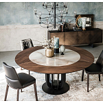 Обеденный стол круглый на чёрном фигурном основании Bosnia dinning table  варинант исполнения - 3 | Loft Concept в Липецке