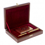 Набор из ручки шариковой металлической и карманной визитницы с гравировкой Герба России Metal Pens варинант исполнения - 2 | Loft Concept в Липецке