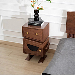 Тумбочка прикроватная с ящиком и дверцей Робот Robot Desk варинант исполнения - 3 | Loft Concept в Липецке