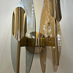 Бра с двумя плафонами дымчатого и янтарного цвета Vertical Glass варинант исполнения - 3 | Loft Concept в Липецке