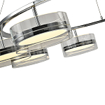 Люстра светодиодная с 8-ю прозрачными плафонами цилиндрической формы из акрила и стекла с пультом для регулировки света Glass Lamp Chromium варинант исполнения - 1 | Loft Concept в Липецке