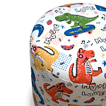 Пуф детский круглый с принтом Dinosaurs CHILDHOOD варинант исполнения - 2 | Loft Concept в Липецке